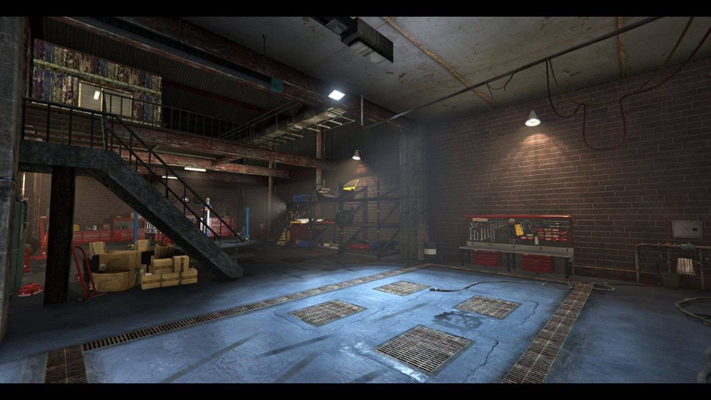 LS Customs taller — zona de trabajo y bancada